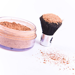 Image showing makeup brush and powder