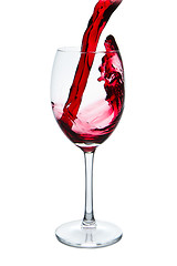 Image showing red wine glass