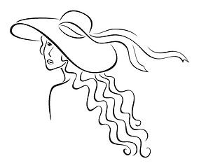 Image showing Woman in hat