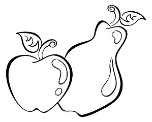 Image showing Apple and pear