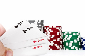 Image showing Poker of aces