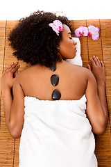 Image showing Beauty health day spa - hot lastone therapy