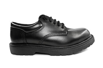 Image showing Black leather shoe.