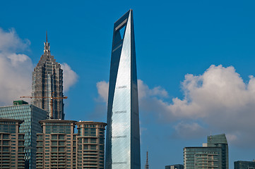 Image showing shanghai pudong view from puxi 