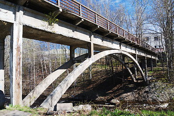 Image showing old bridge over the river