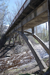 Image showing old bridge over the river