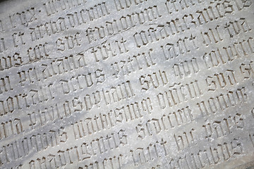 Image showing Gothic inscription