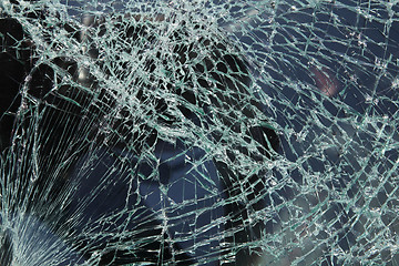 Image showing Cracked glass