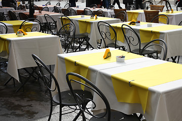 Image showing Restaurant tables