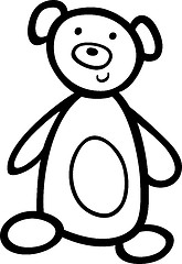 Image showing teddy bear for coloring book