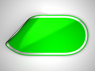 Image showing Green rounded hamous sticker or label 