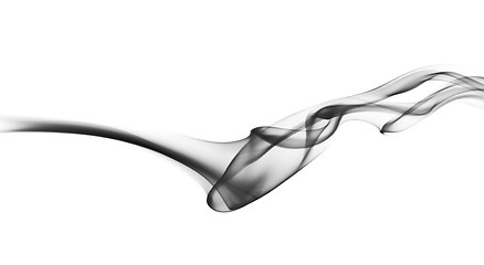 Image showing Abstract fume waves on white