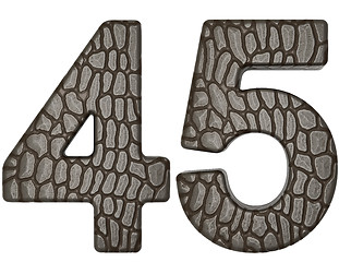 Image showing Alligator skin font 4 5 digits