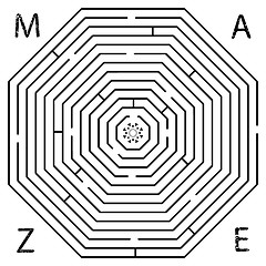 Image showing octagon maze