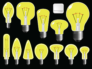 Image showing light bulbs shapes