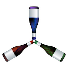 Image showing wine bottles trio
