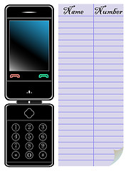 Image showing telephone and agenda