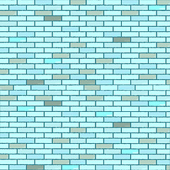 Image showing blue seamless bricks wall