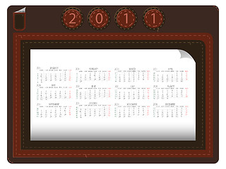 Image showing leather calendar 2011