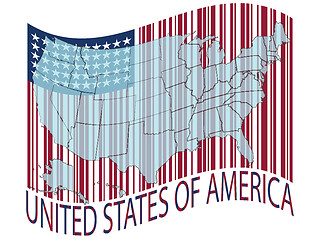 Image showing united states wavy flag