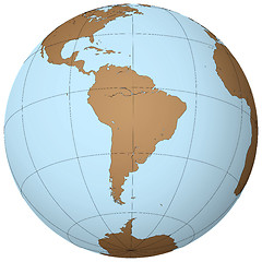 Image showing south america on earth