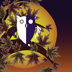 Image showing owl and tree background