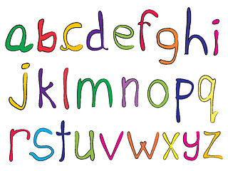 Image showing hand made alphabet