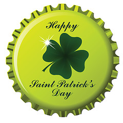 Image showing happy saint patrick bottle cap