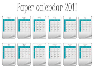 Image showing paper calendar 2011