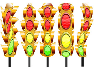 Image showing stylized traffic lights