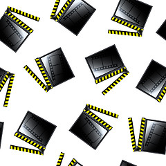 Image showing movie cinema clapboard pattern