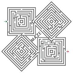 Image showing squares maze