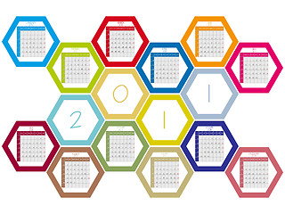 Image showing honey comb 2011 calendar