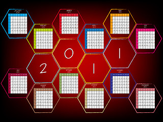 Image showing abstract calendar 2011