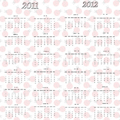 Image showing ladybug calendar for 2011 and 2012