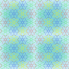 Image showing abstract seamless flowers pattern extended