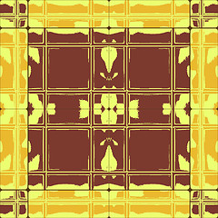 Image showing grunge brown yellow ceramic tiles