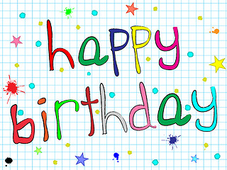 Image showing happy birthday design