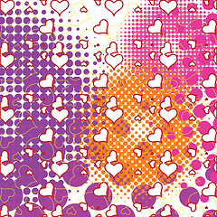 Image showing hearts and bubbles pattern