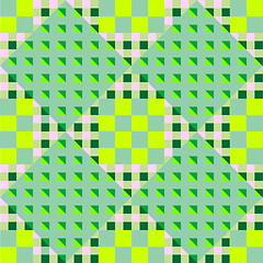 Image showing geometric green seamless pattern