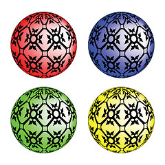 Image showing colored textured bubbles