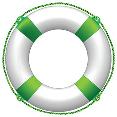 Image showing green life buoy