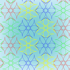 Image showing abstract seamless flowers pattern