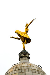 Image showing Golden ballet dancer