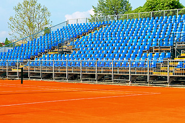 Image showing Tennis court stands