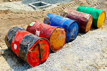 Image showing Oil barrels