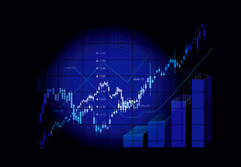 Image showing Stock market graphs