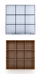 Image showing 3D shelves on white background