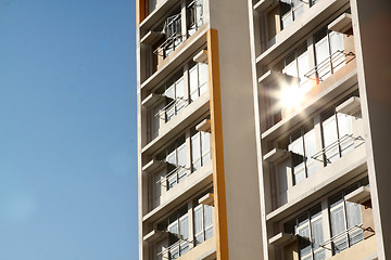 Image showing new apartments building and blue sky as a background 