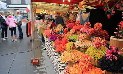 Image showing Artificial flowers for sale.